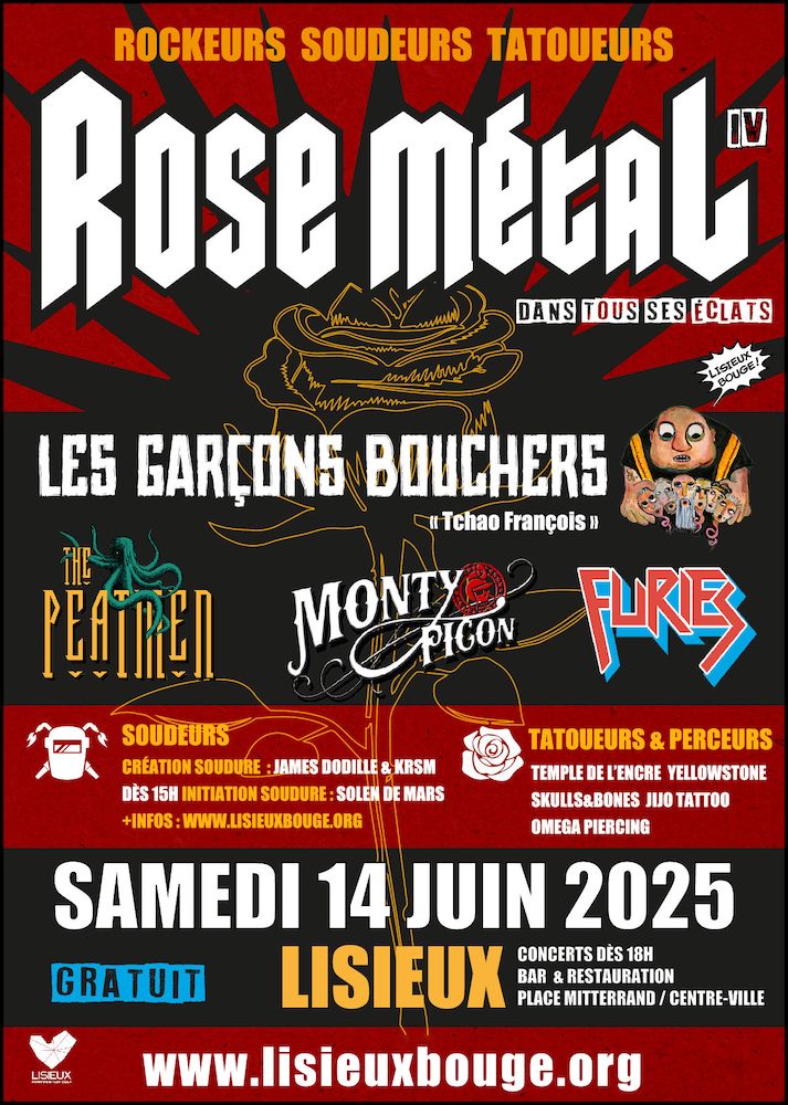 Affiche Rose Métal 2025